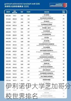 伊利诺伊大学芝加哥分校世界排名