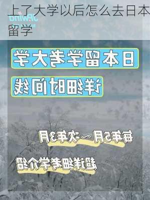 上了大学以后怎么去日本留学