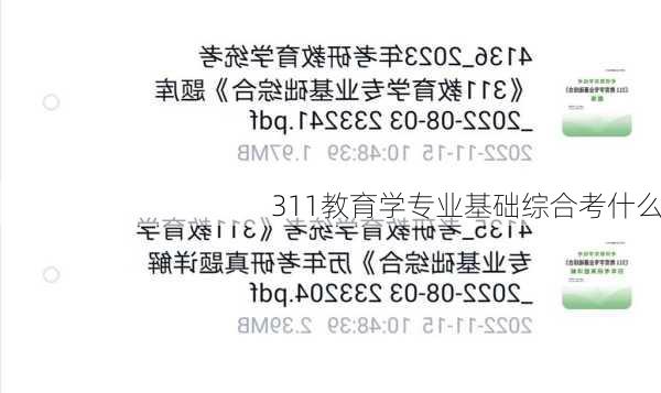 311教育学专业基础综合考什么