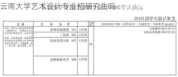 云南大学艺术设计专业招研究生吗