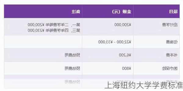 上海纽约大学学费标准