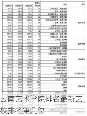 云南艺术学院排名最新艺校排名第几位