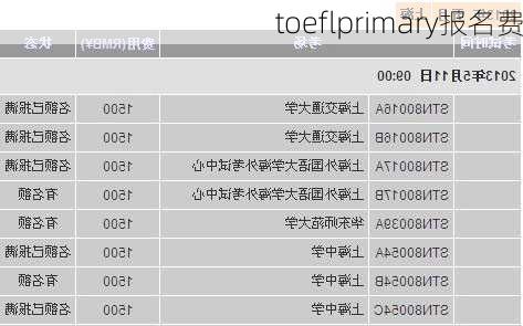 toeflprimary报名费