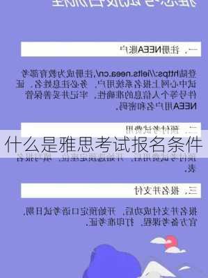 什么是雅思考试报名条件