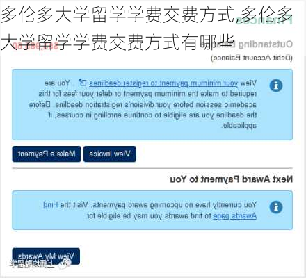 多伦多大学留学学费交费方式,多伦多大学留学学费交费方式有哪些