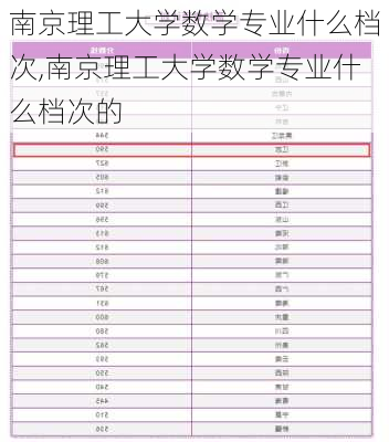 南京理工大学数学专业什么档次,南京理工大学数学专业什么档次的