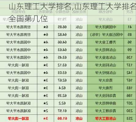 山东理工大学排名,山东理工大学排名全国第几位