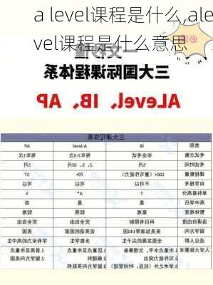 a level课程是什么,alevel课程是什么意思