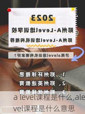 a level课程是什么,alevel课程是什么意思