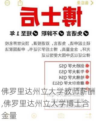 佛罗里达州立大学教师薪酬,佛罗里达州立大学博士含金量