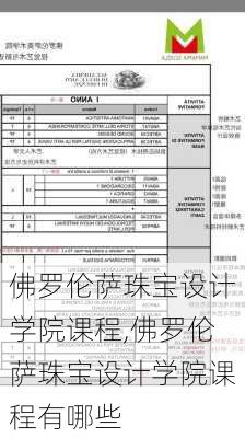 佛罗伦萨珠宝设计学院课程,佛罗伦萨珠宝设计学院课程有哪些