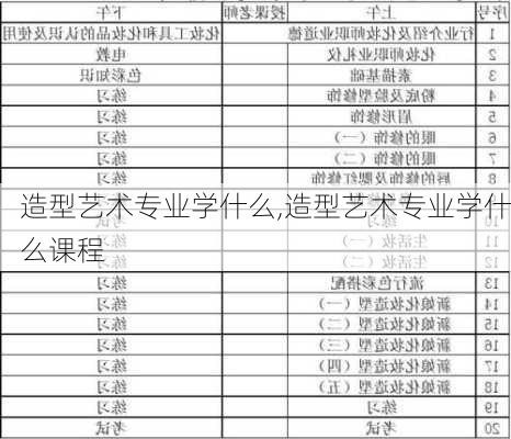 造型艺术专业学什么,造型艺术专业学什么课程