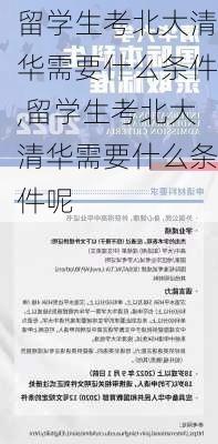 留学生考北大清华需要什么条件,留学生考北大清华需要什么条件呢