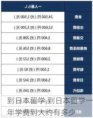 到日本留学,到日本留学一年学费到大约有多少