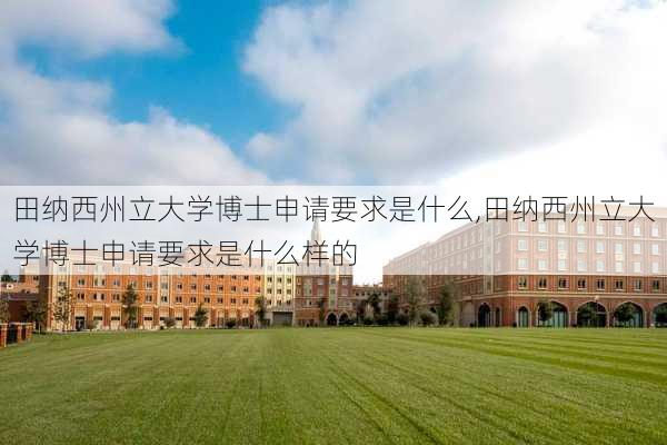 田纳西州立大学博士申请要求是什么,田纳西州立大学博士申请要求是什么样的