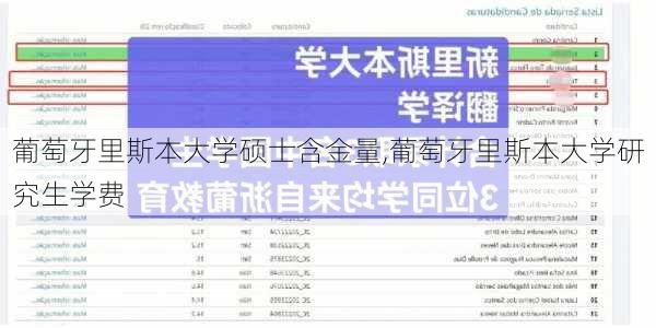 葡萄牙里斯本大学硕士含金量,葡萄牙里斯本大学研究生学费