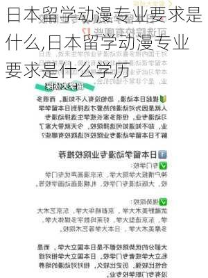 日本留学动漫专业要求是什么,日本留学动漫专业要求是什么学历