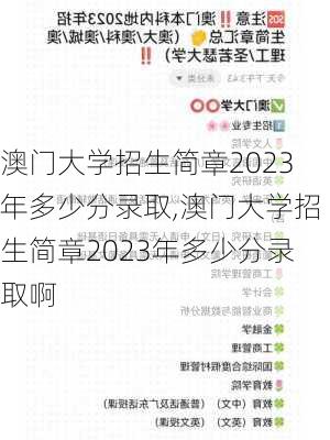 澳门大学招生简章2023年多少分录取,澳门大学招生简章2023年多少分录取啊