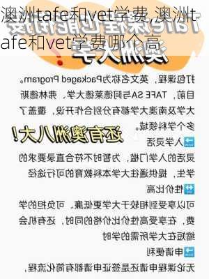 澳洲tafe和vet学费,澳洲tafe和vet学费哪个高