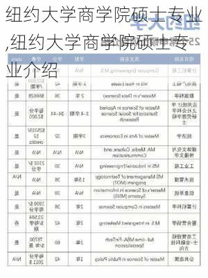 纽约大学商学院硕士专业,纽约大学商学院硕士专业介绍