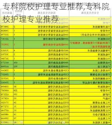 专科院校护理专业推荐,专科院校护理专业推荐