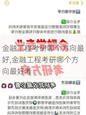 金融工程考研哪个方向最好,金融工程考研哪个方向最好考