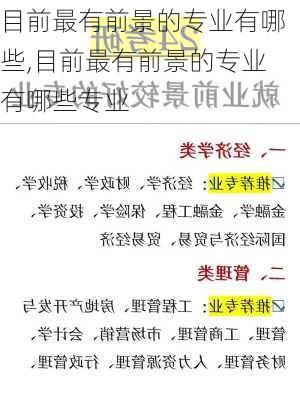 目前最有前景的专业有哪些,目前最有前景的专业有哪些专业