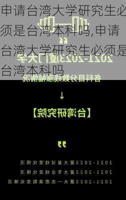 申请台湾大学研究生必须是台湾本科吗,申请台湾大学研究生必须是台湾本科吗