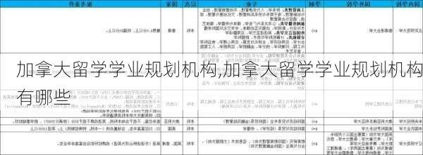 加拿大留学学业规划机构,加拿大留学学业规划机构有哪些