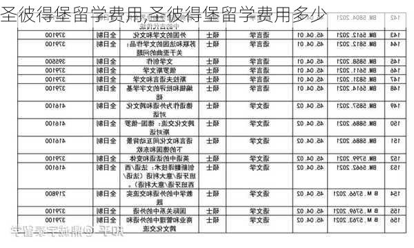 圣彼得堡留学费用,圣彼得堡留学费用多少