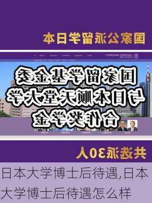 日本大学博士后待遇,日本大学博士后待遇怎么样