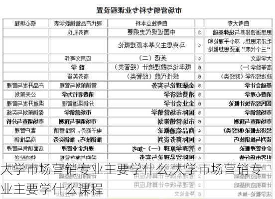 大学市场营销专业主要学什么,大学市场营销专业主要学什么课程