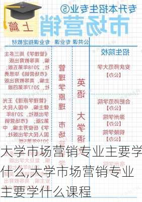 大学市场营销专业主要学什么,大学市场营销专业主要学什么课程