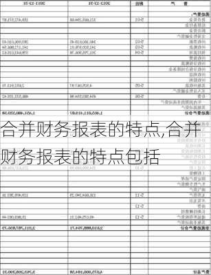 合并财务报表的特点,合并财务报表的特点包括