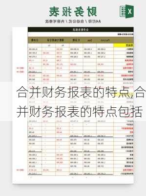 合并财务报表的特点,合并财务报表的特点包括