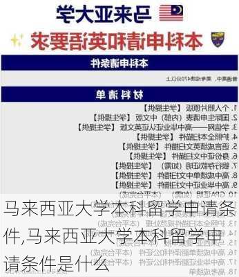 马来西亚大学本科留学申请条件,马来西亚大学本科留学申请条件是什么