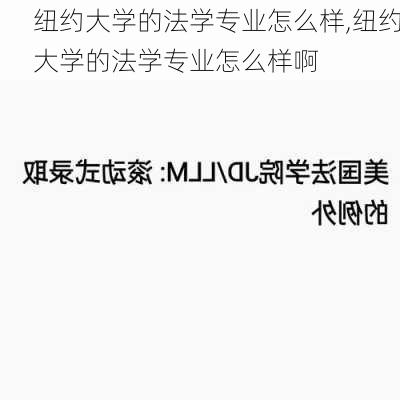 纽约大学的法学专业怎么样,纽约大学的法学专业怎么样啊