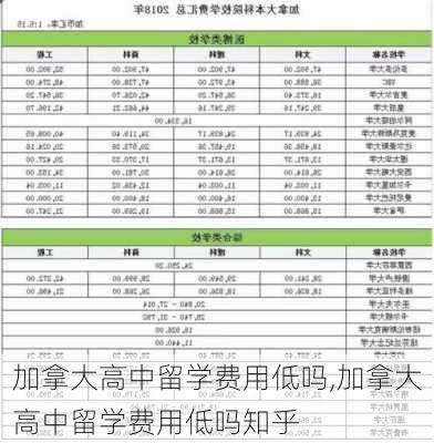 加拿大高中留学费用低吗,加拿大高中留学费用低吗知乎