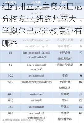 纽约州立大学奥尔巴尼分校专业,纽约州立大学奥尔巴尼分校专业有哪些