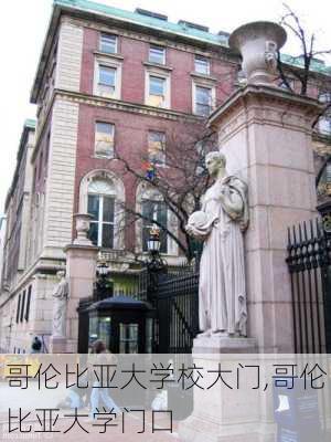 哥伦比亚大学校大门,哥伦比亚大学门口