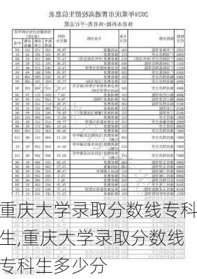 重庆大学录取分数线专科生,重庆大学录取分数线专科生多少分