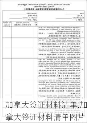 加拿大签证材料清单,加拿大签证材料清单图片