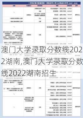 澳门大学录取分数线2022湖南,澳门大学录取分数线2022湖南招生