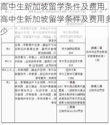 高中生新加坡留学条件及费用,高中生新加坡留学条件及费用多少