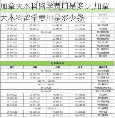 加拿大本科留学费用是多少,加拿大本科留学费用是多少钱