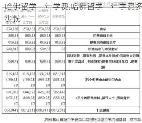 哈佛留学一年学费,哈佛留学一年学费多少钱