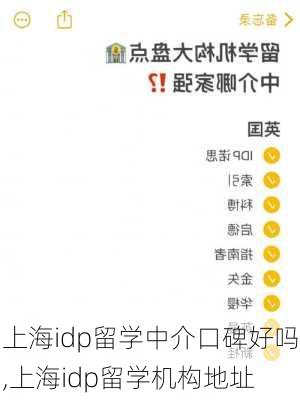 上海idp留学中介口碑好吗,上海idp留学机构地址