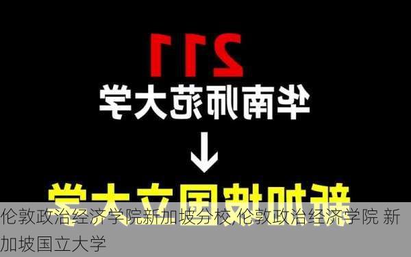 伦敦政治经济学院新加坡分校,伦敦政治经济学院 新加坡国立大学