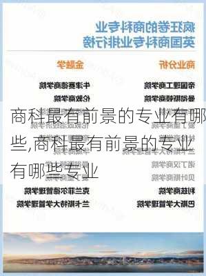 商科最有前景的专业有哪些,商科最有前景的专业有哪些专业