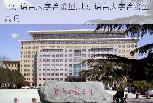 北京语言大学含金量,北京语言大学含金量高吗